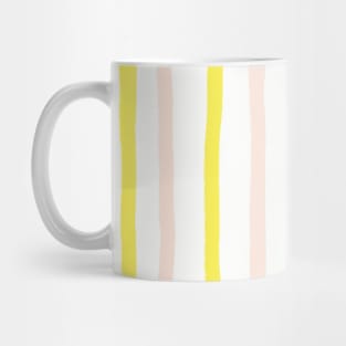 Pink Yellow Crayon Stripes Mug